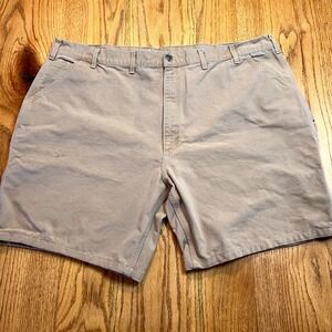 CARHARTT Mens Carpenter Shorts 48 Canvas Dungaree Fit Workwear Made In USA Stain